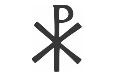 Chi Rho, uno dei primi simboli cristiani.